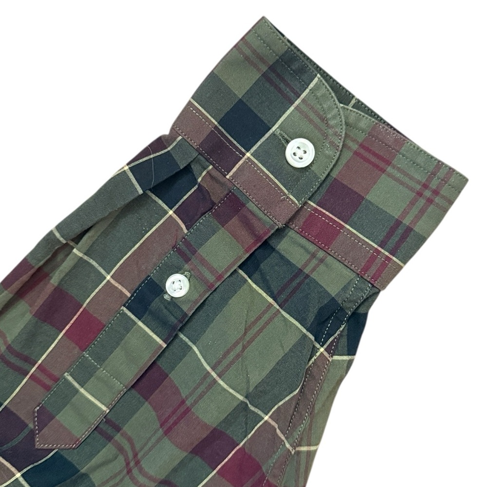 Vintage Lands’ End Plaid Button Down Shirt Boys 16 Mens Small Fit Preppy Cotton - Picture 9 of 14